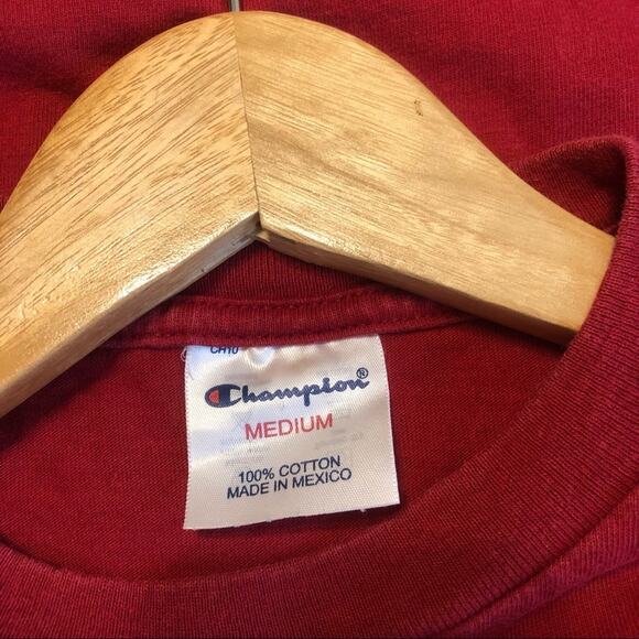 Champion Indiana Short Sleeve Tee Shirt Women's Medium Red Cotton Hoosier Top - Picture 4 of 7